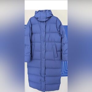 Lululemon WUNDER PUFF LONG DOWN JACKET BLUE SIZE 4 NWOT!